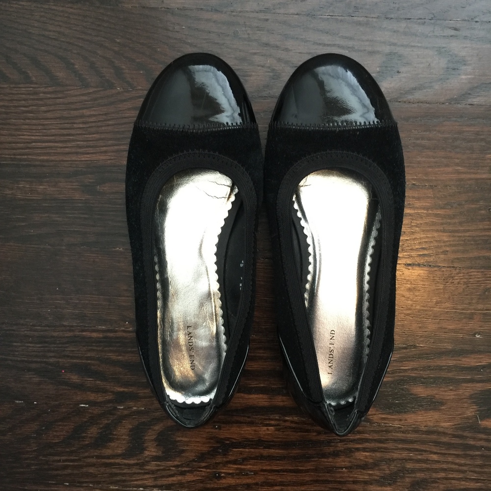 Girls Black Land's End flats